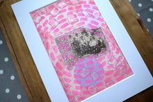 Load image into Gallery viewer, Colorful Neon Pink Art, Mixed Media Collage Creation - Naomi Vona Art