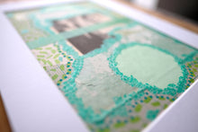 Load image into Gallery viewer, Mint Green Original Mixed Media Collage, Wedding Artwork - Naomi Vona Art