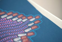 将图片加载到图库查看器,Abstract Organic Drawing On Navy Blue Paper - Naomi Vona Art