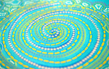 画像をギャラリービューアに読み込む, Bright Turquoise Contemporary Abstract Drawing - Naomi Vona Art