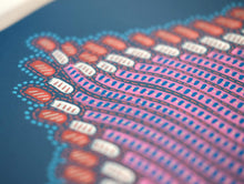 将图片加载到图库查看器,Abstract Organic Drawing On Navy Blue Paper - Naomi Vona Art