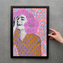 Load image into Gallery viewer, Smiling Girl Art Print, Fashion Woman Altered Photography - Naomi Vona Art