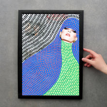 Load image into Gallery viewer, Elegant Fashion Portrait Manipulated By Hand - Naomi Vona Art