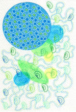 Load image into Gallery viewer, Abstract Paper Collage On Watercolor Postcard Paper - Naomi Vona Art