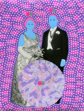 Load image into Gallery viewer, Original Vintage Art, Couple Portrait Photo Collage - Naomi Vona Art
