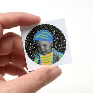 Young Sad Constellation Round Sticker