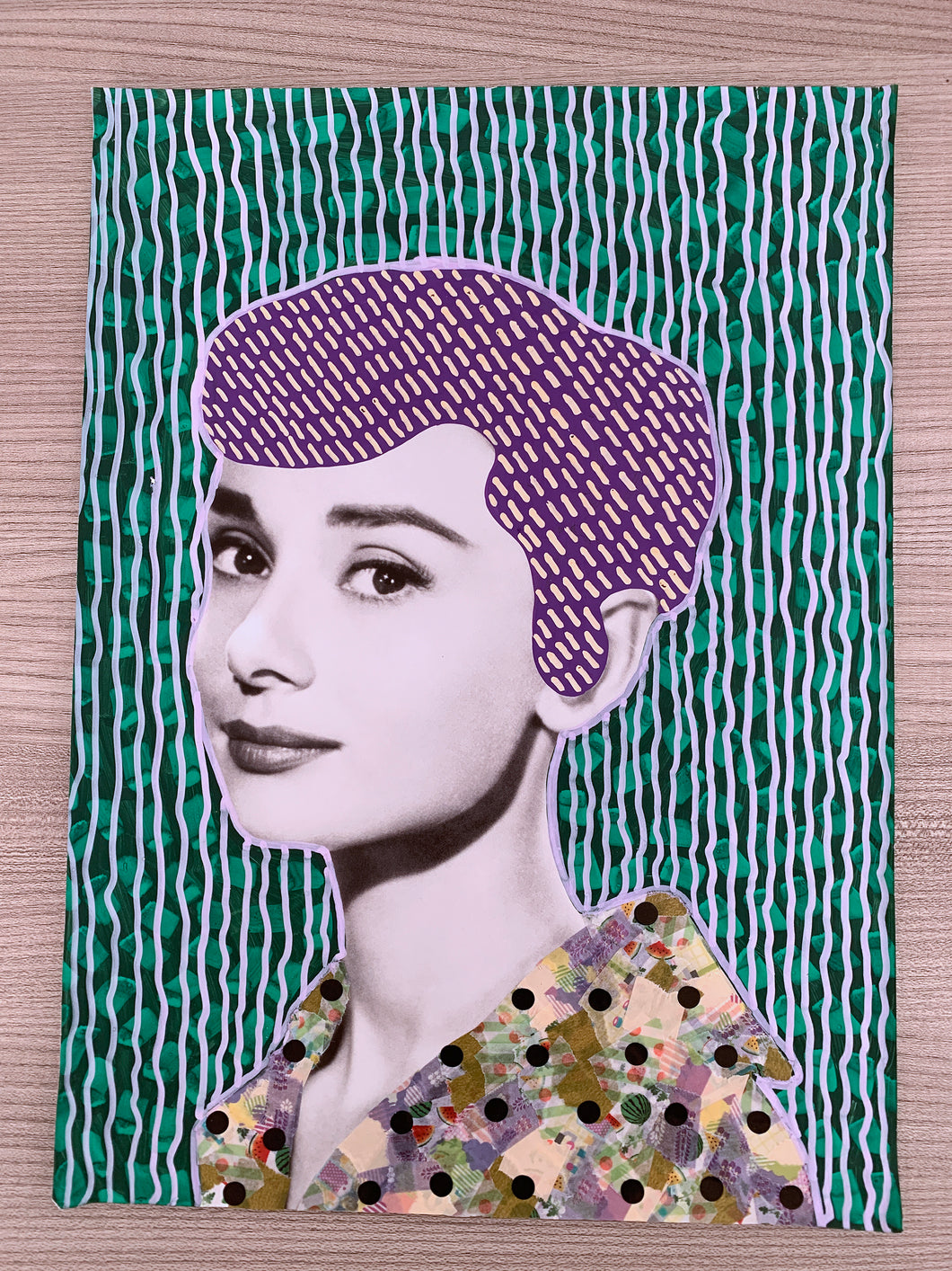Sample Sale Audrey Hepburn Original Collage