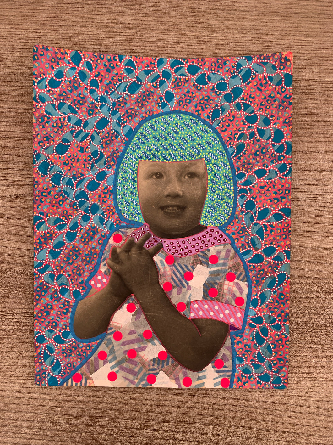 Sample Sale Hidden Mask Baby Girl Portrait Collage