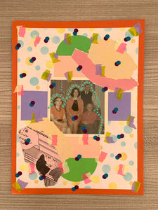 Sample Sale Orange Mixed Media Paper Collage