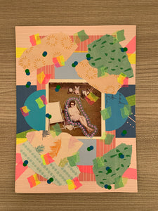 Sample Sale Neon Pastel Mixed Media Paper Collage