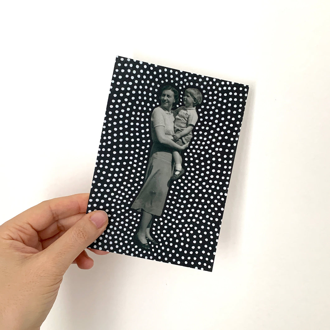 Black And white Mother With Baby Postcard