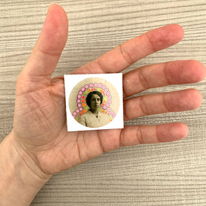 Pastel Dotty Woman Sticker