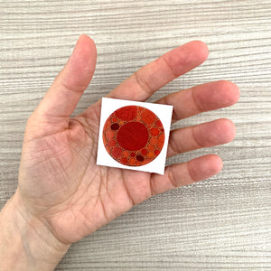 Abstract Red Sticker
