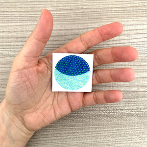Abstract Mint And Blue Sticker