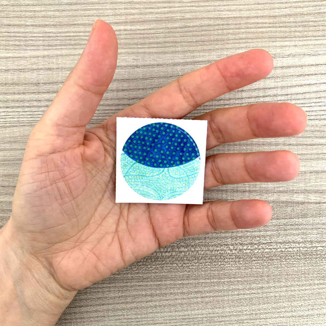 Abstract Mint And Blue Sticker