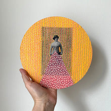 将图片加载到图库查看器，Yellow And Orange Collage On Plywood Panel
