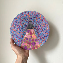 Load image into Gallery viewer, Purple Pink White Collage On Plywood Panel
