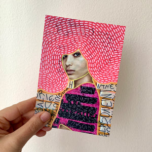 Neon Red Fashion Postcard