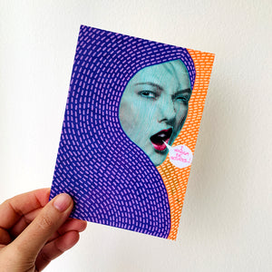 Purple Orange Fashion Postcard