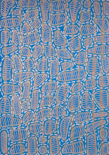 Cargar imagen en el visor de la galería, White Blue Orange Abstract Art
