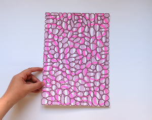 Neon Pink, Lilac And Raspberry Abstract Art
