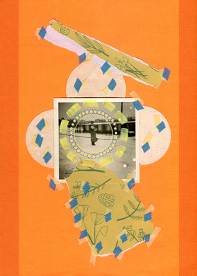 Original Mixed Media Collage Art On Paper - Naomi Vona Art