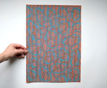 Cargar imagen en el visor de la galería, Orange Blue Abstract Art
