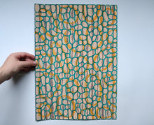 Carica l&#39;immagine nel visualizzatore di Gallery, Green Orange White Abstract Art
