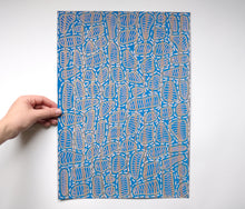 Carica l&#39;immagine nel visualizzatore di Gallery, White Blue Orange Abstract Art
