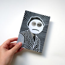 Carica l&#39;immagine nel visualizzatore di Gallery, Creepy Smile Black And White Postcard
