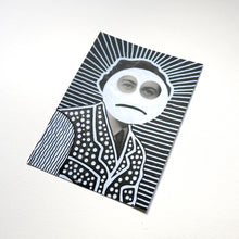 Carica l&#39;immagine nel visualizzatore di Gallery, Creepy Smile Black And White Postcard
