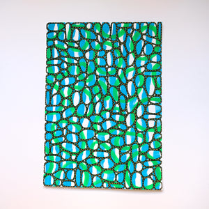Green, Yellow And Turquoise Abstract Art