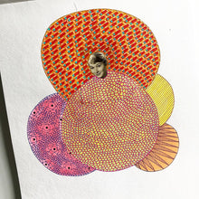 将图片加载到图库查看器，Orange, Yellow And Red Paper Collage Art - Naomi Vona Art
