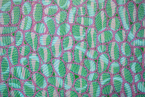 Green Mint Raspberry Abstract Art