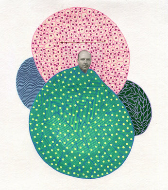 Abstract Patterns Mixed Media Collage Art On Paper - Naomi Vona Art