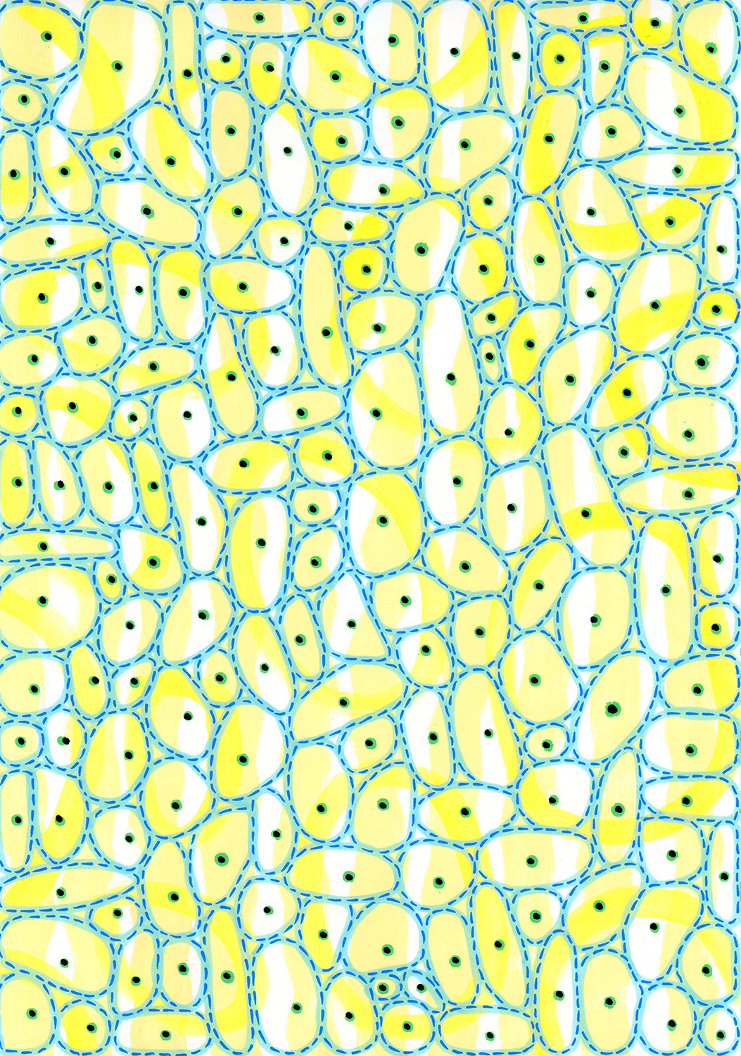 Yellow And Blue Abstract Art