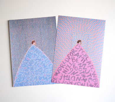 Double Sided Art Prints - Naomi Vona Art