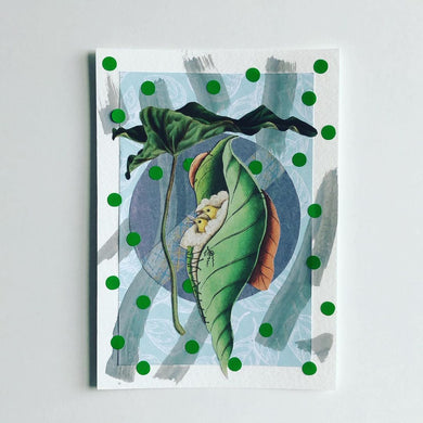 Leaves Art Collage On Paper - Naomi Vona Art
