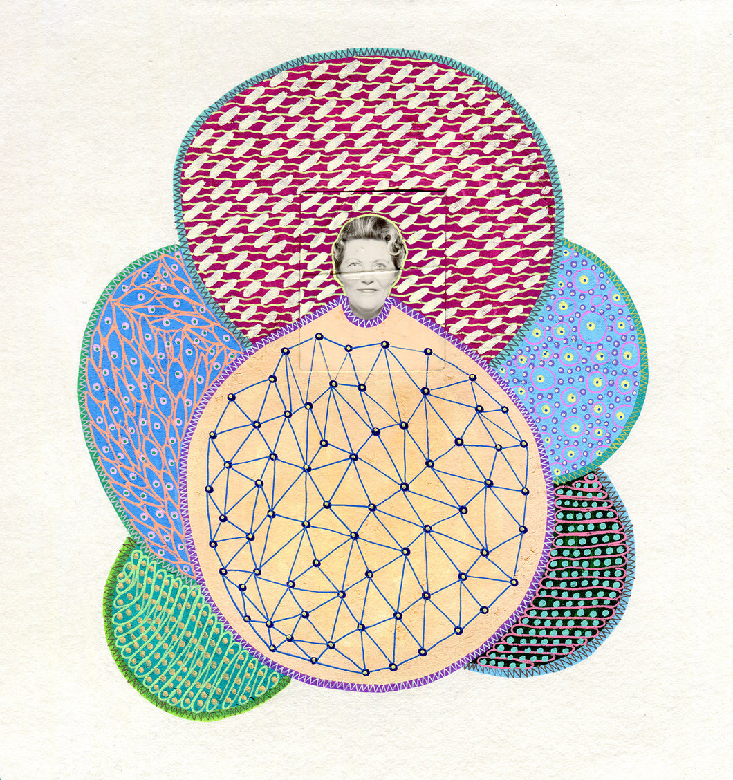 Pastel Colour Paper Art Collage Composition - Naomi Vona Art