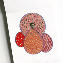 将图片加载到图库查看器，Burgundy Red Paper Art Collage - Naomi Vona Art
