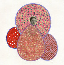 Carica l&#39;immagine nel visualizzatore di Gallery, Burgundy Red Paper Art Collage - Naomi Vona Art
