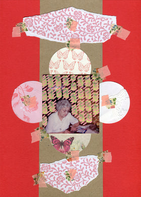 Handmade Mixed Media Collage Art On Paper - Naomi Vona Art