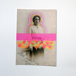 Vintage Art With Neon Shades Postcard