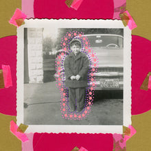 Cargar imagen en el visor de la galería, Baby Boy Portrait Handmade Mixed Media Collage Art On Paper - Naomi Vona Art
