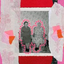 Carica l&#39;immagine nel visualizzatore di Gallery, Wallpaper Pattern Handmade Mixed Media Collage Art On Paper - Naomi Vona Art

