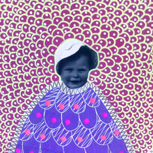 将图片加载到图库查看器，Pink Purple Abstract Art Collage On Paper - Naomi Vona Art

