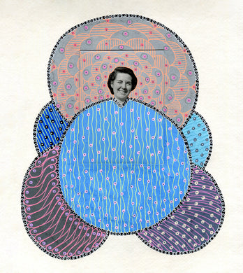 Pattern Art Collage On Handmade Paper - Naomi Vona Art