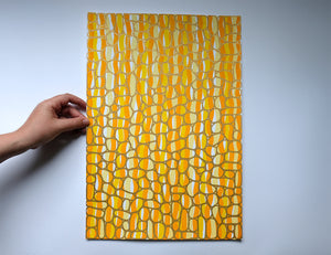 Golden Yellow Orange Abstract Art