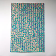 Carica l&#39;immagine nel visualizzatore di Gallery, Blue, Green And Neon Orange Abstract Art

