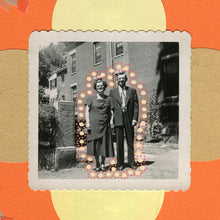 Cargar imagen en el visor de la galería, Orange Mixed Media Collage Artwork On Paper - Naomi Vona Art
